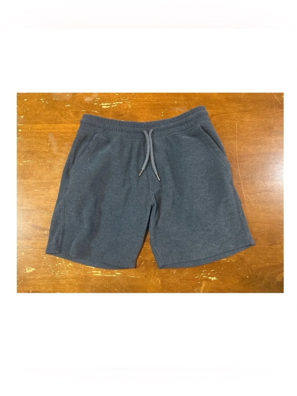 Old Navy Men’s Blue Terry Drawstring Athletic Shorts Size Medium